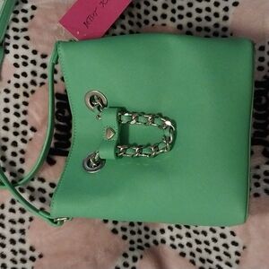 Betsey Johnson Green Shoulder Bag